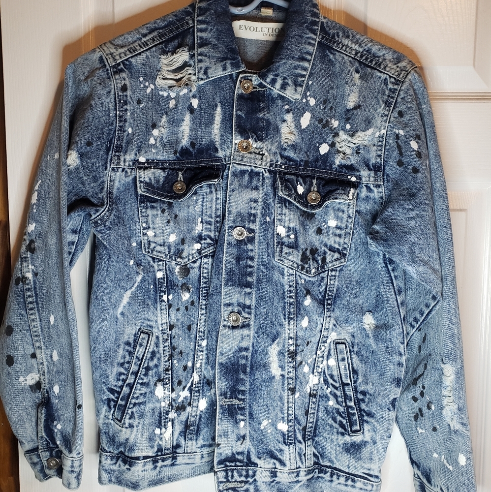 Boys Denim distressed jacket